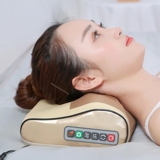 Electric Shiatsu Massage Pillow relaxation and stress relief can be used on your neck, shoulders, back