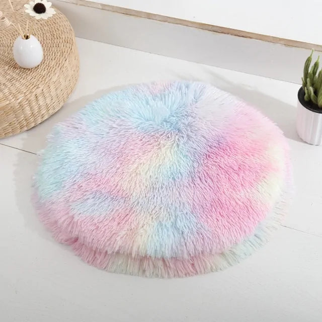 Round Dog Bed perfect sleeping space for your furry friend  made with really soft velvet material perfect for your dog  luxurious sleeping experience