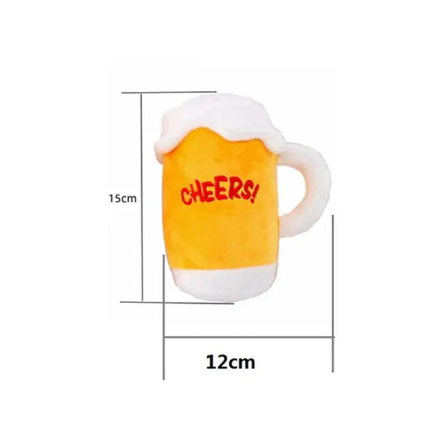 Beer Bottle Cup toy for your dog Beer Bottle Cup Squeaky Pet Toy Dog Toy