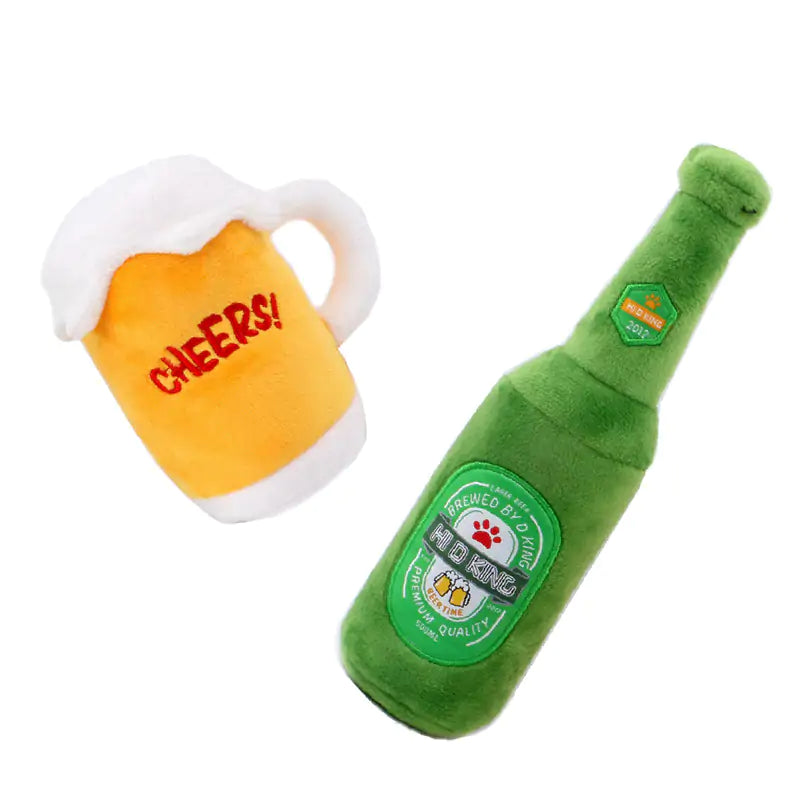 Beer Bottle Cup toy for your dog Beer Bottle Cup Squeaky Pet Toy Dog Toy