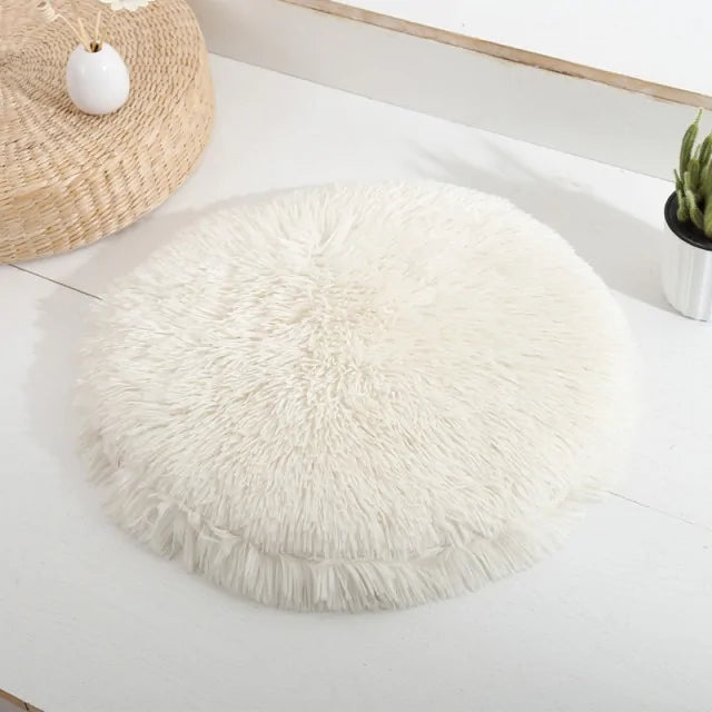 Round Dog Bed perfect sleeping space for your furry friend  made with really soft velvet material perfect for your dog  luxurious sleeping experience