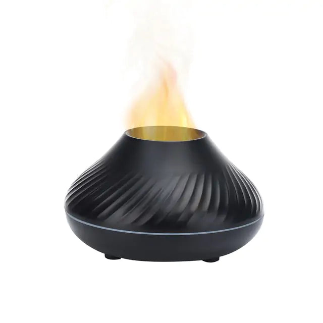 Double Color Flame Diffuser essential oil diffuser uses ultrasonic aromatherapy atomization to create a fragrant and relaxing atmosphere