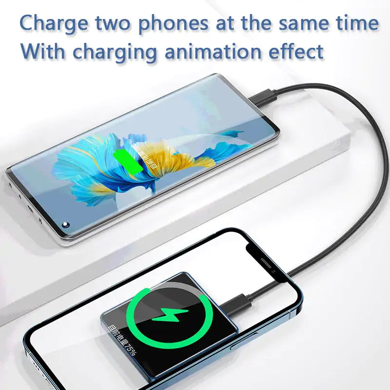 Mini Power Bank Phone Charger wireless charging quickest and easiest way to charge your iPhone on the go