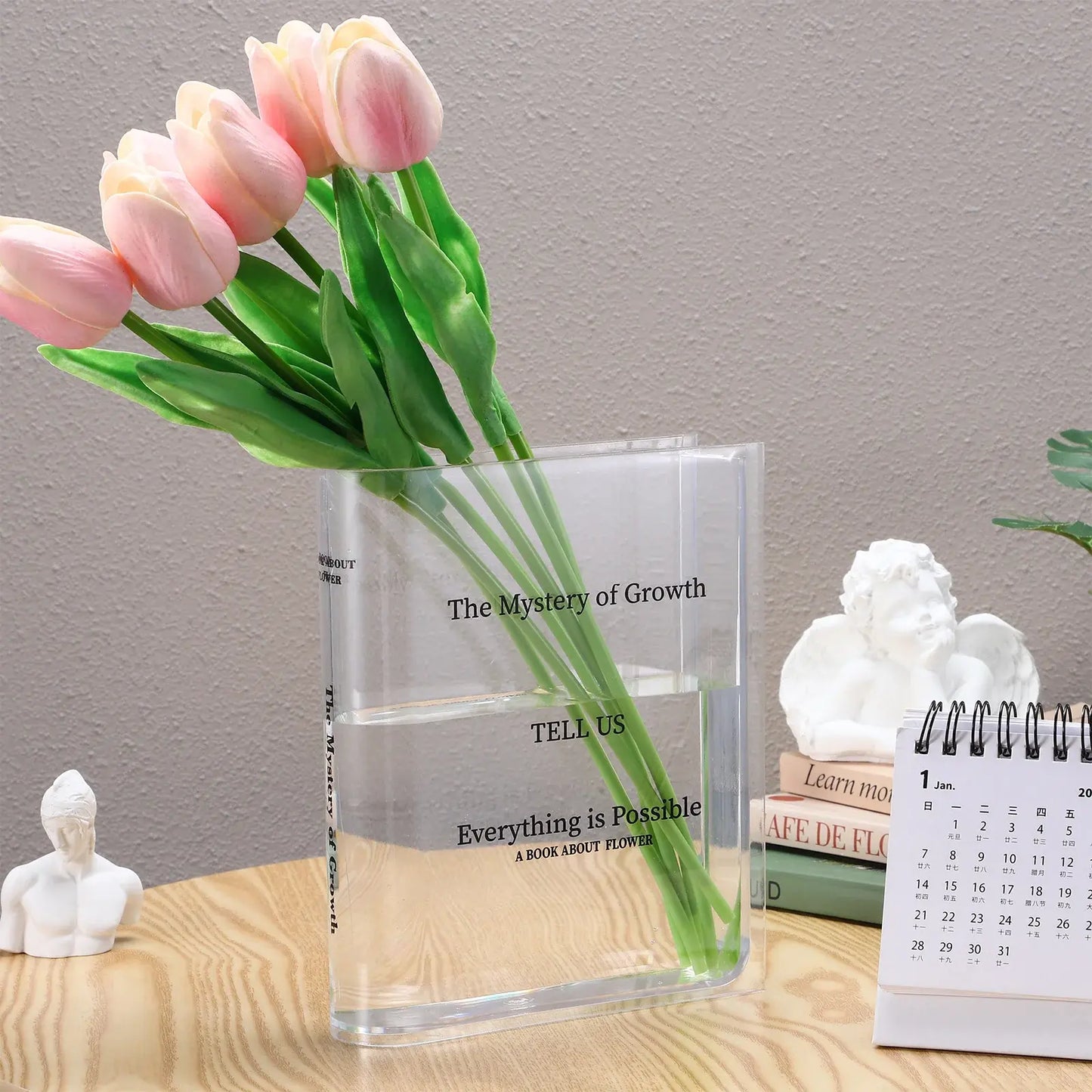 Transparent Book Vase