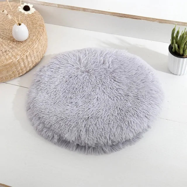 Round Dog Bed perfect sleeping space for your furry friend  made with really soft velvet material perfect for your dog  luxurious sleeping experience