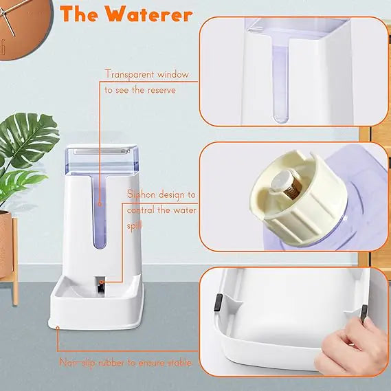 Automatic Cat Dog Feeder Gravity Cat Dog Feeder and Water Dispenser self-gravity feeding system