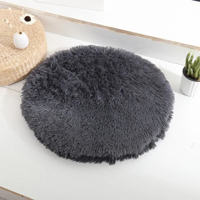 Round Dog Bed perfect sleeping space for your furry friend  made with really soft velvet material perfect for your dog  luxurious sleeping experience