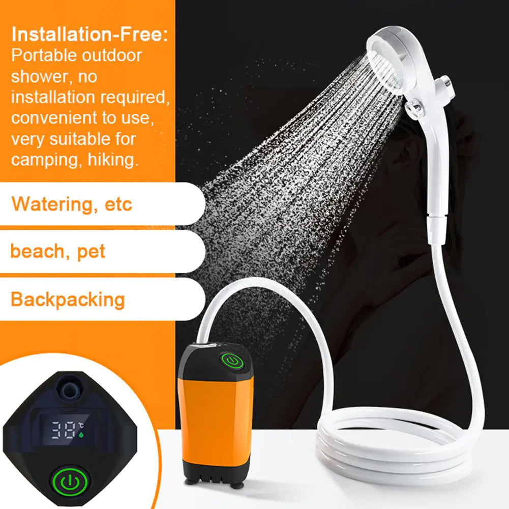 Portable Rechargeable Shower Set take a shower outdoors shower solution for campers, hikers, travelers