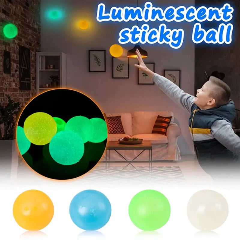 High Bounce Glowing Stress Ball fun little toy is perfect for reducing stress and anxiety