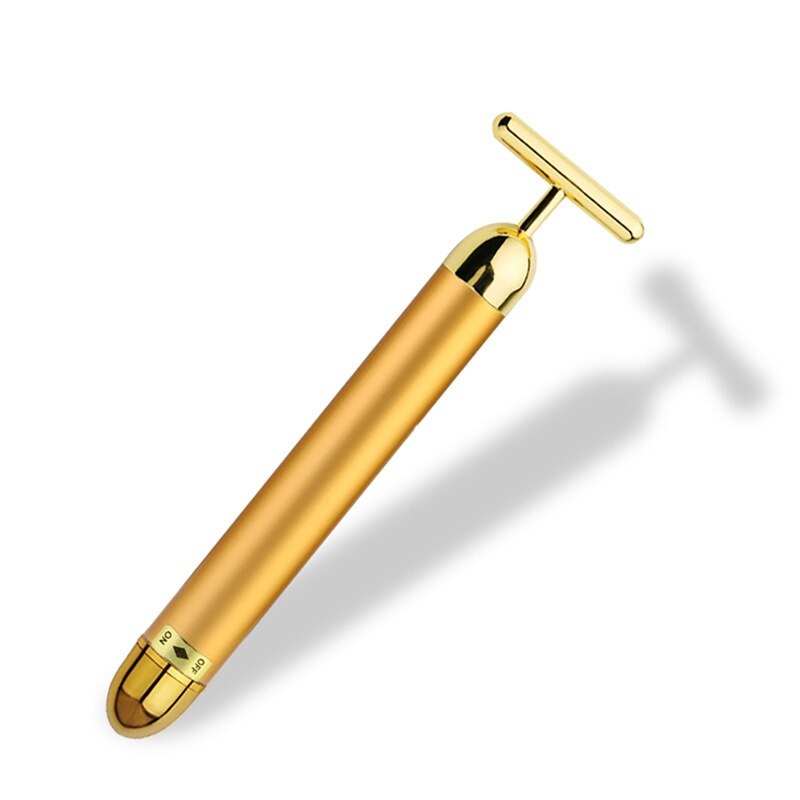 Energy 24K Gold T Beauty Bar Facial Roller Massager-An anti-bacterial material which is safe for you skin