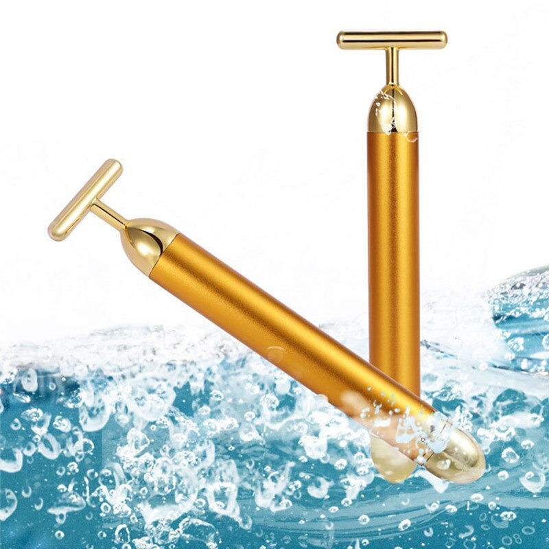 Energy 24K Gold T Beauty Bar Facial Roller Massager-An anti-bacterial material which is safe for you skin