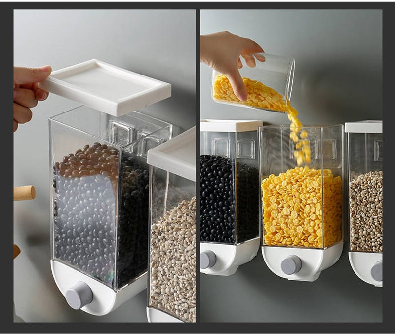 Wall-Mounted Kitchen Multi-Grain Sealed Jars perfect storage solution for your kitchen, pantry eco-friendly material